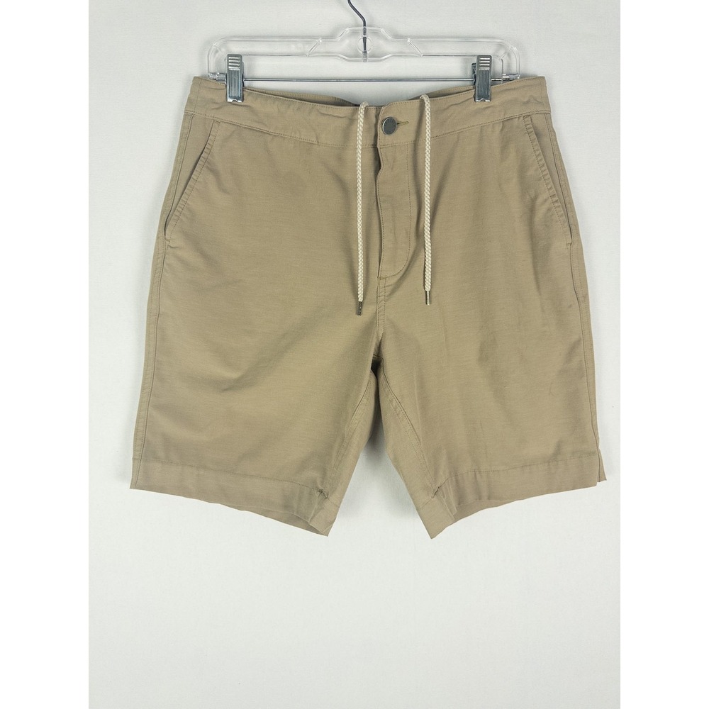 Faherty All Day Shorts Mens 33 Khaki Drawstring Stretch Coastal Resort